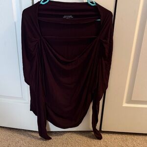 Express Women's Blouse in Deep Burgundy